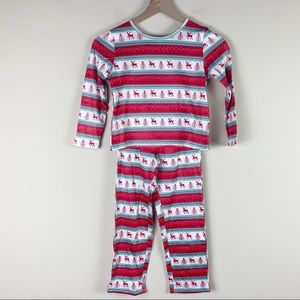 🔥5/$20 Kids Christmas Deer Pajamas Sleepwear Set Size 6-7/Small